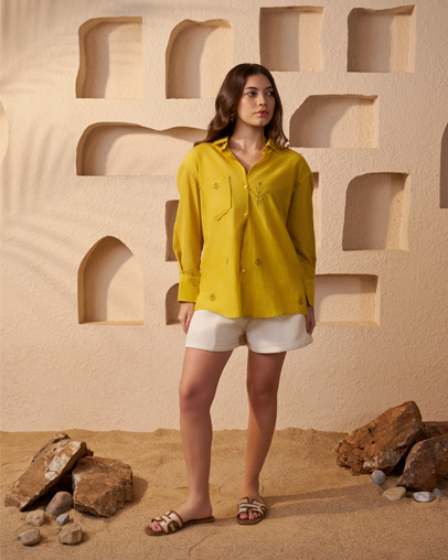 Amber Sky Jamdani Shirt