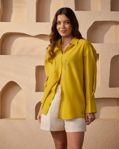 Amber Sky Jamdani Shirt