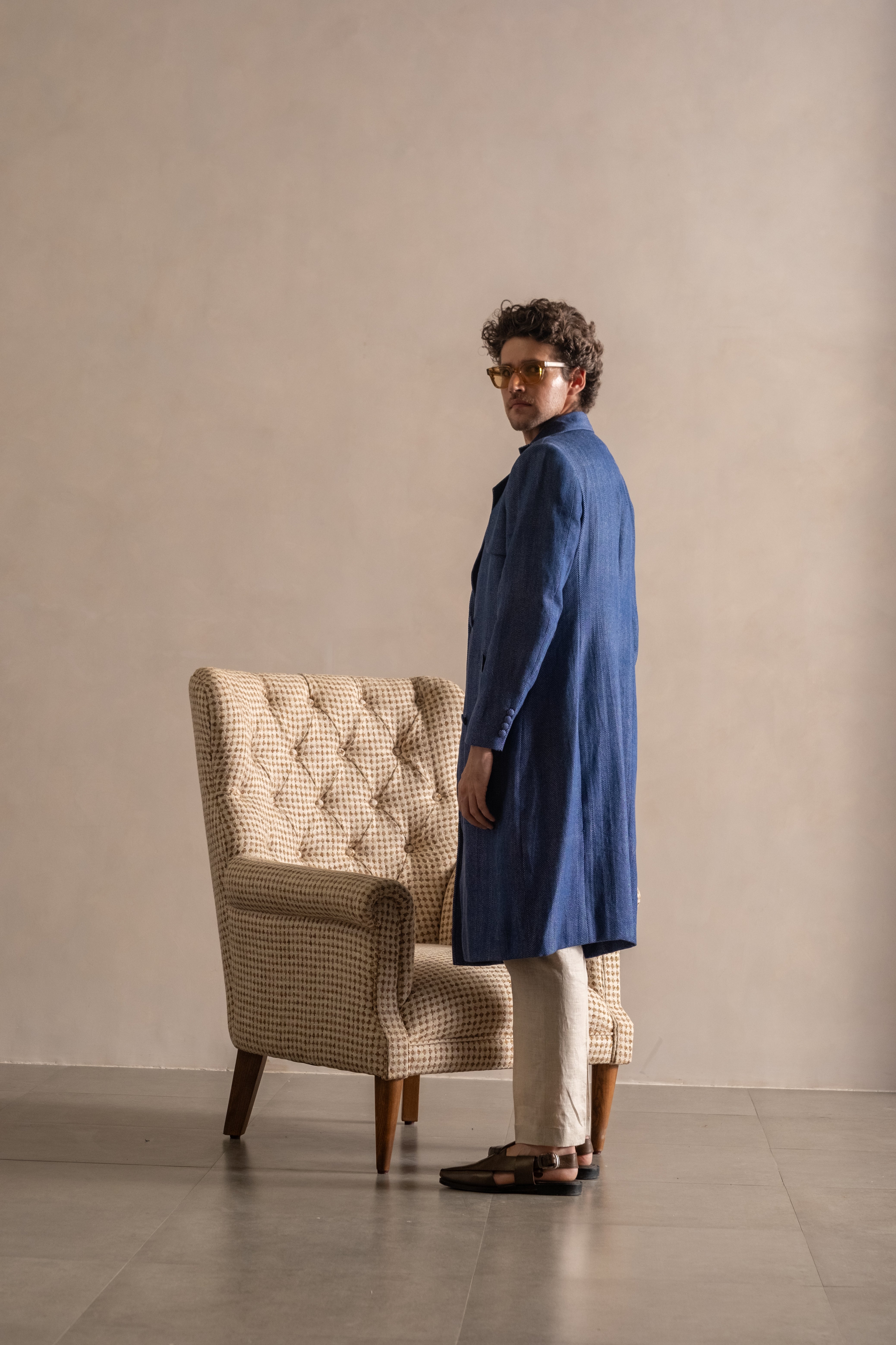 Denim Luxe French Coat