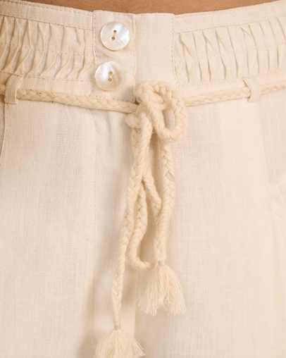 The Ecru Handloom Linen Short