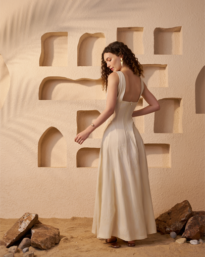 The Ecru Panel Dress