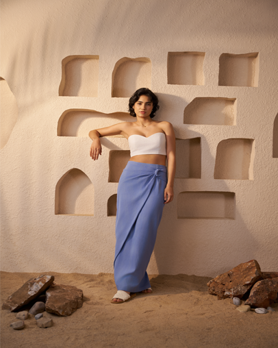 The Indigo Drape Set