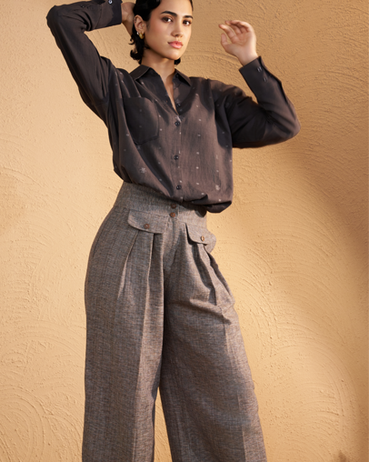 The Khadi Wide-Leg Trouser
