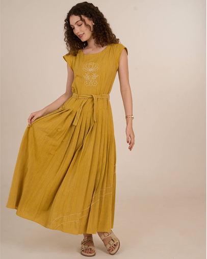 The Marigold Khadi Maxi Dress