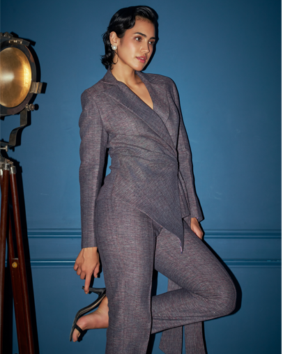 The Plum Wrap Blazer