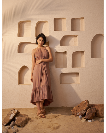 The Stripe Khadi Halter Dress