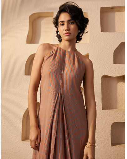The Stripe Khadi Halter Dress