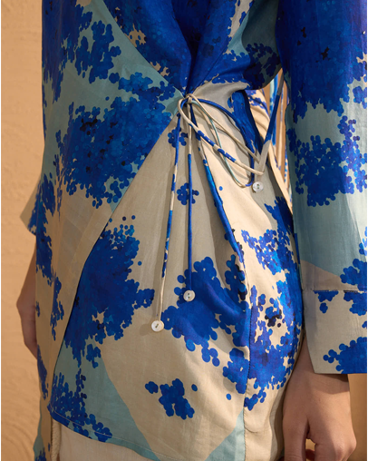 The Cobalt Cloud Silk Shirt