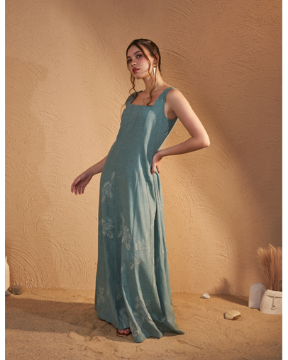 The Sage Rose Panel Dress